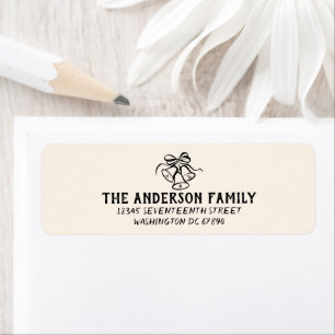  Hand Getrokken Klokken Grens Foto Kerst Etiket