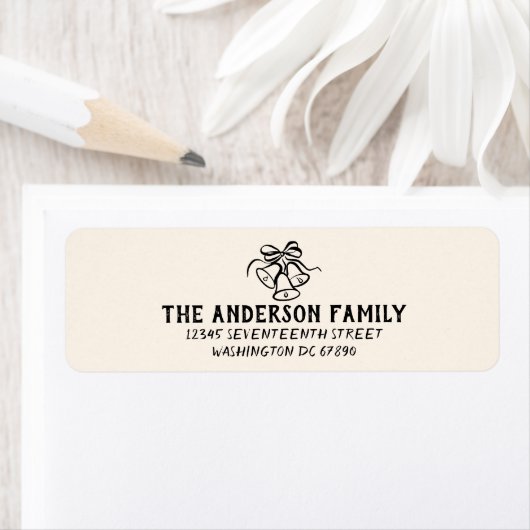  Hand Getrokken Klokken Grens Foto Kerst Etiket (Insitu)