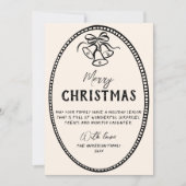  Hand Getrokken Klokken Grens Foto Kerst Feestdagenkaart (Voorkant)