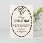  Hand Getrokken Klokken Grens Foto Kerst Feestdagenkaart (Staand voorkant)