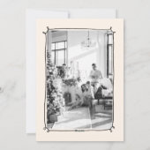 Hand getrokken klokken Lijst Foto Kerst Feestdagenkaart (Achterkant)