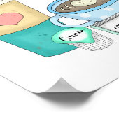 Hand getrokken koffie kunst en offerte poster (Hoek)