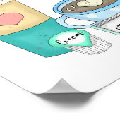 Hand getrokken koffie kunst en offerte poster (Hoek)