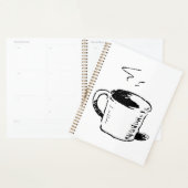 Hand getrokken koffie Mok schets minimalistisch Planner (Display)