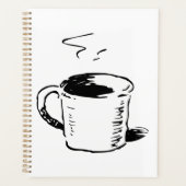 Hand getrokken koffie Mok schets minimalistisch Planner (Voorkant)