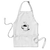 Hand getrokken koffie Mok schets minimalistisch Standaard Schort (Voorkant)