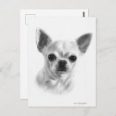 Hand getrokken kortharige Chihuahua Briefkaart (Voorkant / Achterkant)