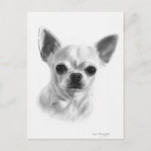 Hand getrokken kortharige Chihuahua Briefkaart (Voorkant)