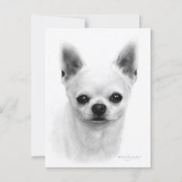 Hand getrokken Kortharige Chihuahua - Realistische Briefkaart