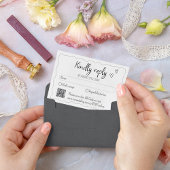 Hand getrokken krabbel doedel bruiloft RSVP kaartje