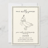 Hand getrokken krabbel een Gekke Goose Verjaardag Kaart (Voorkant)