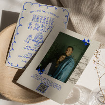 Hand getrokken krabbel eigenzinnige QR-code foto b