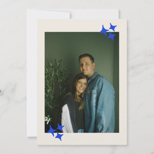 Hand getrokken krabbel eigenzinnige retro foto bru kaart (Achterkant)