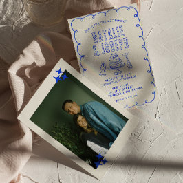 Hand getrokken krabbel eigenzinnige retro foto bru kaart