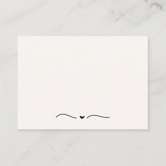 Hand getrokken krabbel eigenzinnige RSVP bruiloft Informatiekaartje (Achterkant)