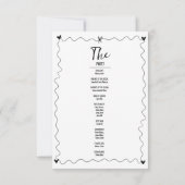 Hand getrokken krabbel illustraties bruiloft progr (Achterkant)