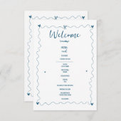 Hand getrokken krabbel illustraties bruiloft progr (Voorkant / Achterkant)