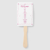 Hand getrokken krabbel illustraties bruiloft progr handwaaier (Voorkant)