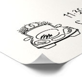 Hand getrokken krabbel retro bruiloft tijdlijn poster (Hoek)