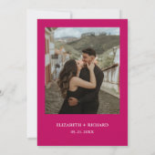 Hand getrokken krabbel roze illustratie bruiloft kaart (Achterkant)