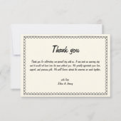 Hand getrokken krabbel  schets Franse bruiloft Bedankkaart (Voorkant)