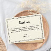 Hand getrokken krabbel  schets Franse bruiloft Bedankkaart