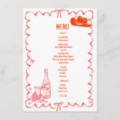 Hand getrokken krabbel Westerne illustratie Bruilo Menu (Voorkant)