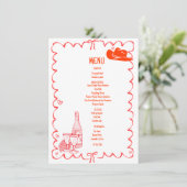 Hand getrokken krabbel Westerne illustratie Bruilo Menu (Staand voorkant)
