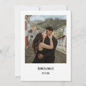 Hand getrokken krabbel zwarte illustratie bruiloft kaart (Achterkant)