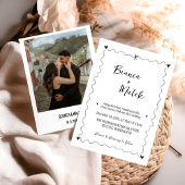 Hand getrokken krabbel zwarte illustratie bruiloft kaart