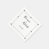 Hand getrokken krabbel zwarte illustratie bruiloft servet (Hoek)