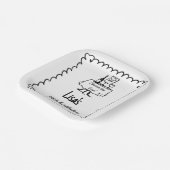 Hand getrokken krabbelcocktail 30e, 40e verjaardag papieren bordje (Gebogen)