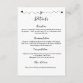 Hand getrokken krabbelillustraties Bruiloft Informatiekaartje (Voorkant)