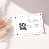 Hand getrokken krabbelillustraties Bruiloft Informatiekaartje