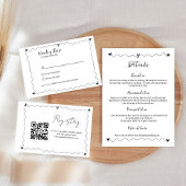 Hand getrokken krabbelillustraties informatiekaartje