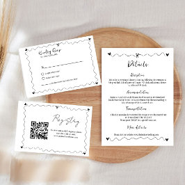 Hand getrokken krabbelillustraties informatiekaartje