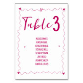 Hand getrokken krabbelillustraties Naam Bruiloft Kaart (Achterkant)