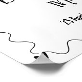 Hand getrokken krabbellijn illustraties bruiloft poster (Hoek)