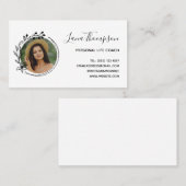 Hand Getrokken Krans met Foto Visitekaartje (Voorkant / Achterkant)