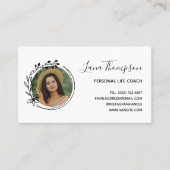  Hand Getrokken Krans met Foto Visitekaartje (Voorkant)