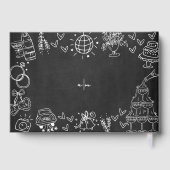 Hand getrokken krijt grillige bruiloft gastenboek (Achterkant)