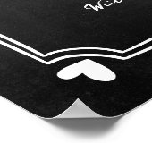 Hand getrokken krijt grillige bruiloft welkom teke poster (Hoek)