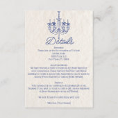 Hand Getrokken Kroonluchter Wedding Details Informatiekaartje (Voorkant)