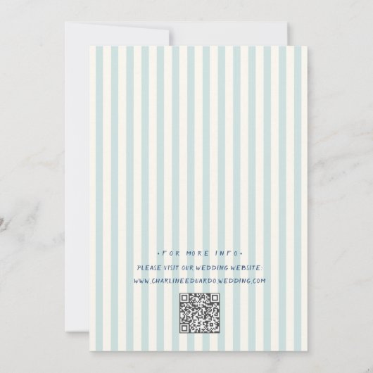 Hand getrokken Kust Retro Bruiloft uitnodiging (Achterkant)