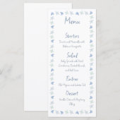 Hand getrokken Kust Wedding Menu (Voorkant / Achterkant)