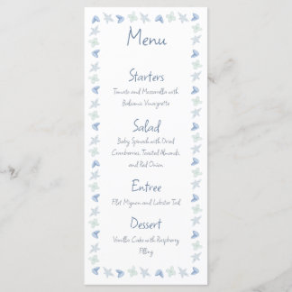 Hand getrokken Kust Wedding Menu