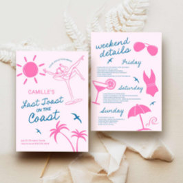 Hand getrokken Kustvrijgezellenweekend Kaart