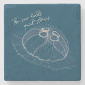 Hand getrokken kwal kunst stenen onderzetter (Voorkant)