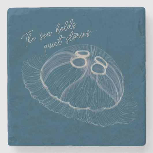 Hand getrokken kwal kunst stenen onderzetter (Voorkant)