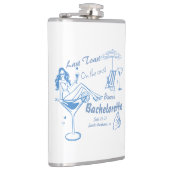 Hand getrokken laatste toast op de kust Bacheloret Heupfles (Rechts)